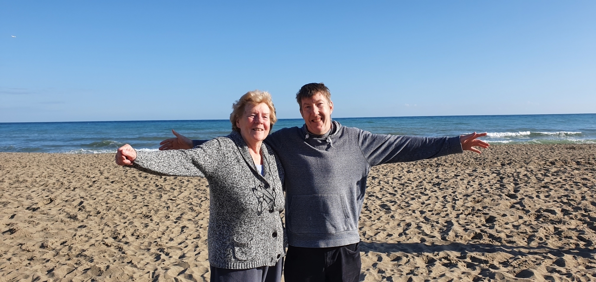 Gary and his mum on holiday in 2018
