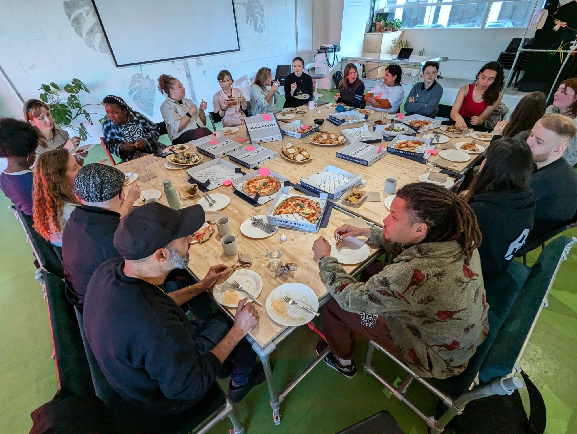 Everyone enjoyed the careers lunch at the Lighthouse Project Space