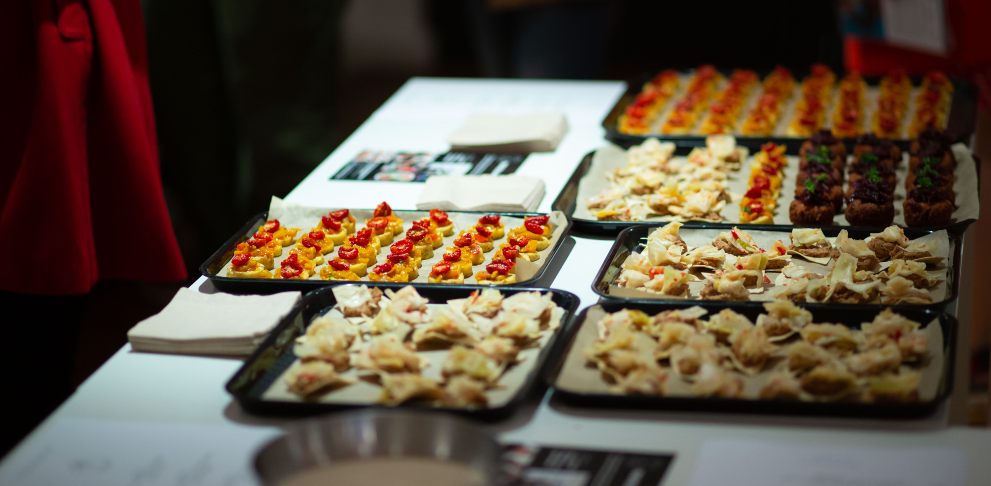 Canapés by The Real Junk Food Project for Open Session #13 2022. Photo by Phoebe Wingrove.